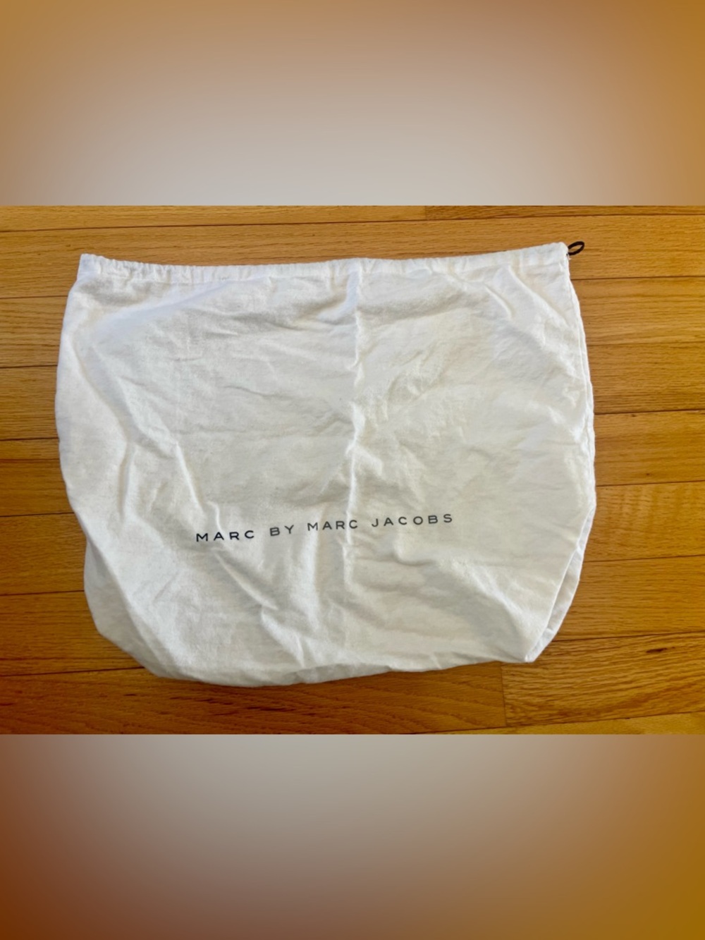 Marc by Marc Jacobs white drawstring dust bag with black logo